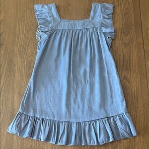 Blue Ruffle Sleeve Dress